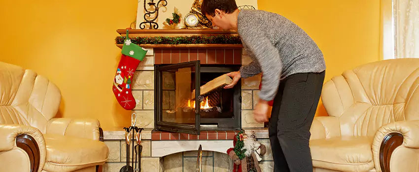 Rusted Metal Fireplace Restoration in Deming, New Mexico